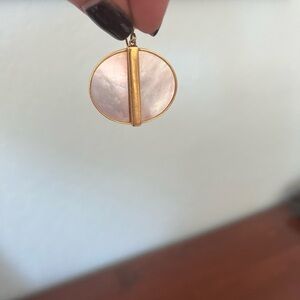 Elegant Gold and Mother of Pearl Earrings